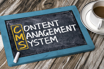 Wall Mural - cms concept: content management system