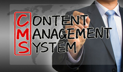 Wall Mural - cms concept: content management system