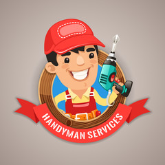 Wall Mural - Handyman Services Emblem