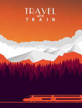 Travel With Train Background