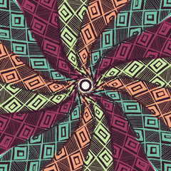 Wall Mural - Abstract doodle background. Zentagle. Spiral.