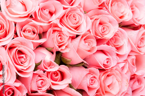 Naklejka na szybę pink rose flower bouquet background