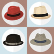 Collection of hat man icon great for any use. Vector EPS10.