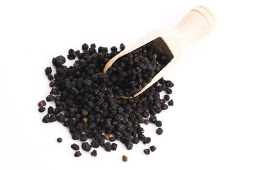 Dried elderberry fruits