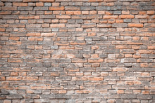 Old Weathered Orange Brick Wall Texture