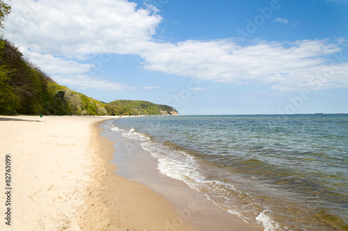 Fototapeta na wymiar Sand beach in Sopot, Poland 