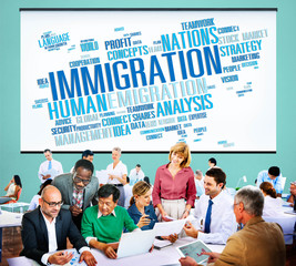 Canvas Print - Immigration International Government Law Customs Concept
