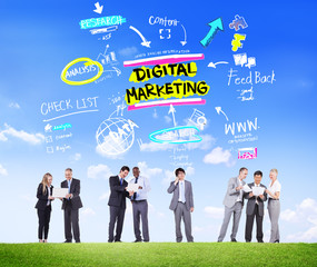 Wall Mural - Digital Marketing Branding Strategy Online Media Concept