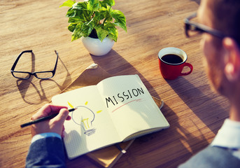 Wall Mural - mission marketing solution analysis concept