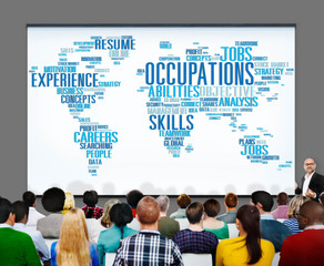Wall Mural - Occupations Careers Community Experience Global Concept