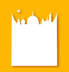 Greeting card template for Ramadan Kareem