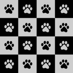 Wall Mural - Paw prints pattern