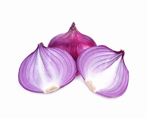 Wall Mural - Fresh shallot or onion isolated on white background