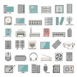 Flat Icons - Computer and Network Hardware