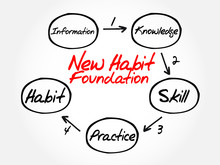 Step By Step Process Diagram Of New Habit Foundation