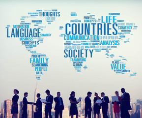 Wall Mural - Countries Society Language Diversity Earth Concept