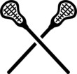Lacrosse Sticks crossed