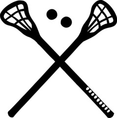 Sticker - Crossed Lacrosse Sticks