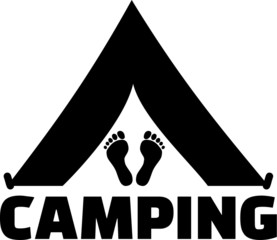 Canvas Print - Camping Tent with feet