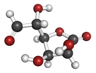 Poster - Hydroxycitric acid  (HCA, hydroxycitrate) molecule. 