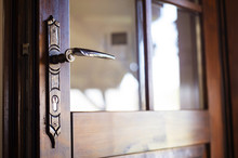 Detail Of An Old Engraved Door Handle