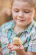 © Scott Griessel - Curious Boy With Yellow Chick