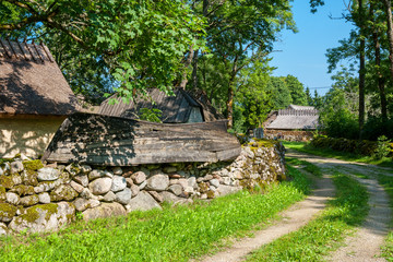 Canvas Print - Old village. Saaremaa Island, Estonia