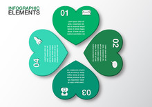 Modern Green Heart Infographics Options Banner,business Concept