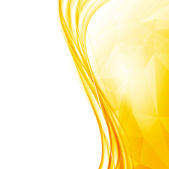 Wall Mural - bright abstract orange border wave crystal background