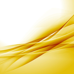 Wall Mural - Bright orange swoosh border smooth layout