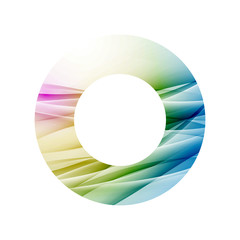 Wall Mural - contemporary art paper like circle abstract design