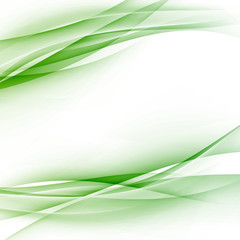 Wall Mural - green swoosh abstract wave folder border