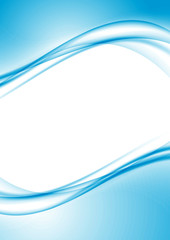Wall Mural - modern swoosh border folder design template