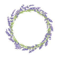Circle Of Lavender Flowers