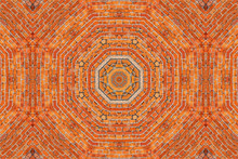 Brick Wall Kaleidoscopic Pattern