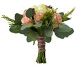 Leinwanddruck Bild - Bridal bouquet of roses with pine cone