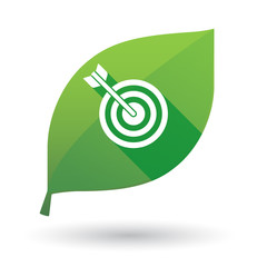 Sticker - Green leaf icon with a dart board