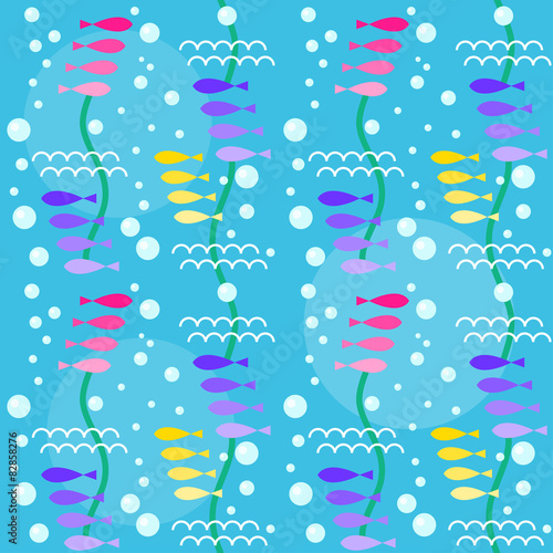 Simple Seamless Pattern Background With Bright Cartoon
