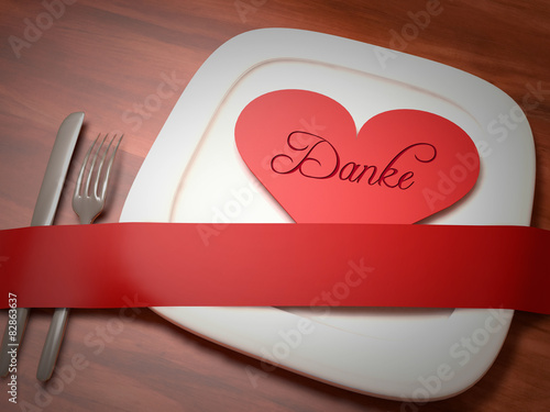 Danke Essen Menue Gutschein Einladung Karte kaufen Sie diese