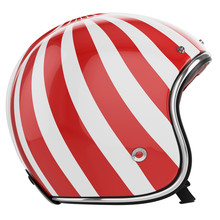 Motorcycle Helmet Red White Left View