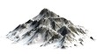 Snowy Mountains  peaks separated on white background