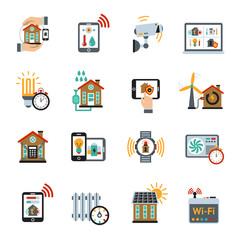 Sticker - Smart House Technology System Icons