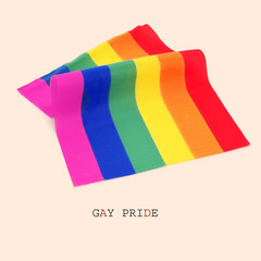 Poster - rainbow flag and text gay pride