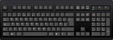 Black Qwerty Keyboard With UK English Layout
