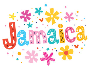 Wall Mural - Jamaica vector lettering decorative type