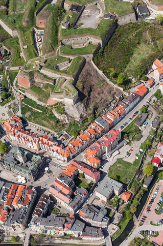 Fotografie, Obraz aerial view of the Klodzko city historic fortress