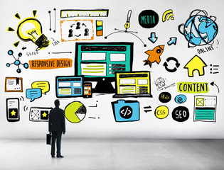 Wall Mural - business people message handshake talking communication concept