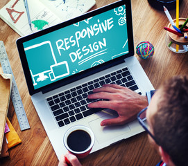 Wall Mural - responsive design internet online media concept