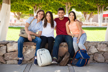 Wall Mural - Hispanic college students