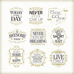Wall Mural - positive quotes set